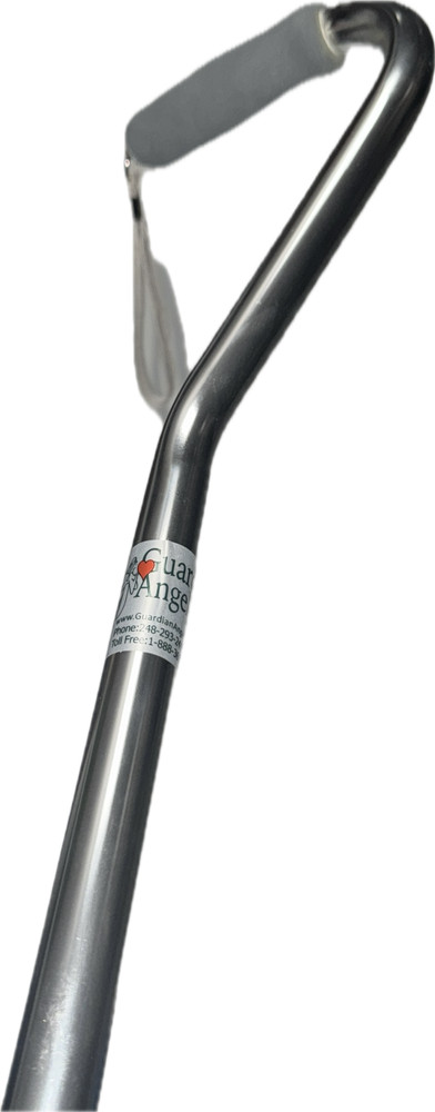 Offset Handle Walking Cane (Black) (31"-40" Adjustable) by Guardian Angel