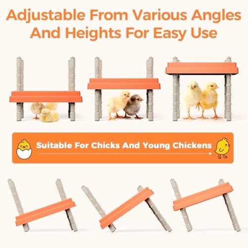 Chick Brooder Heating Plate with Anti-Stand Cone, 10" x 10" Brooder Heater for