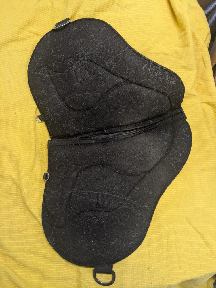 Trail Master Bareback Pad Black Leather & Suede w/ Stirrup Package