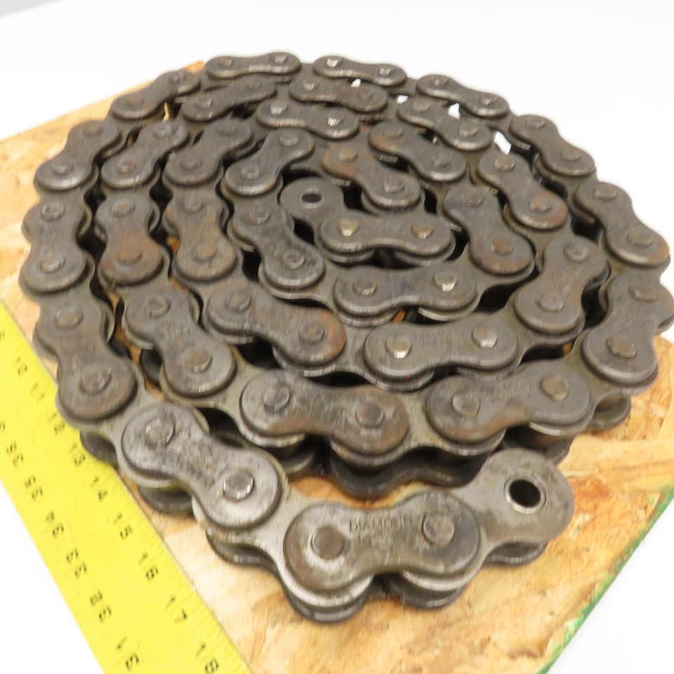 Diamond 140HS #140 Single Strand Riveted Roller Chain 10'