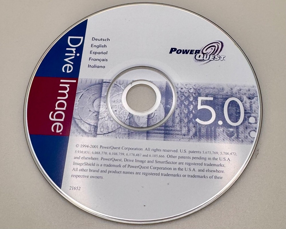Power Quest ® Drive Image ®  1998 Professional On CD ROM