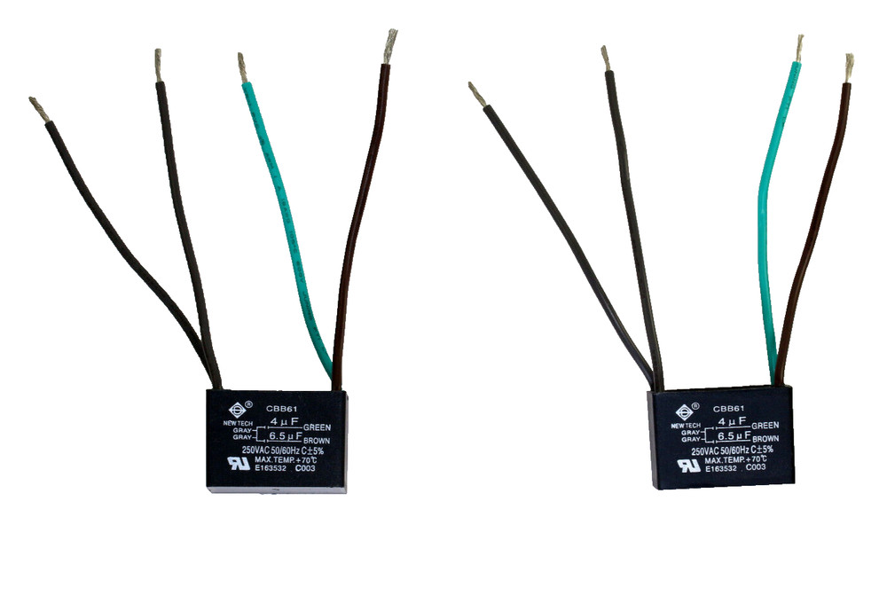 CEILING FAN CAPACITOR CBB61 4uf+6.5uf 4 Wire Quantity 2