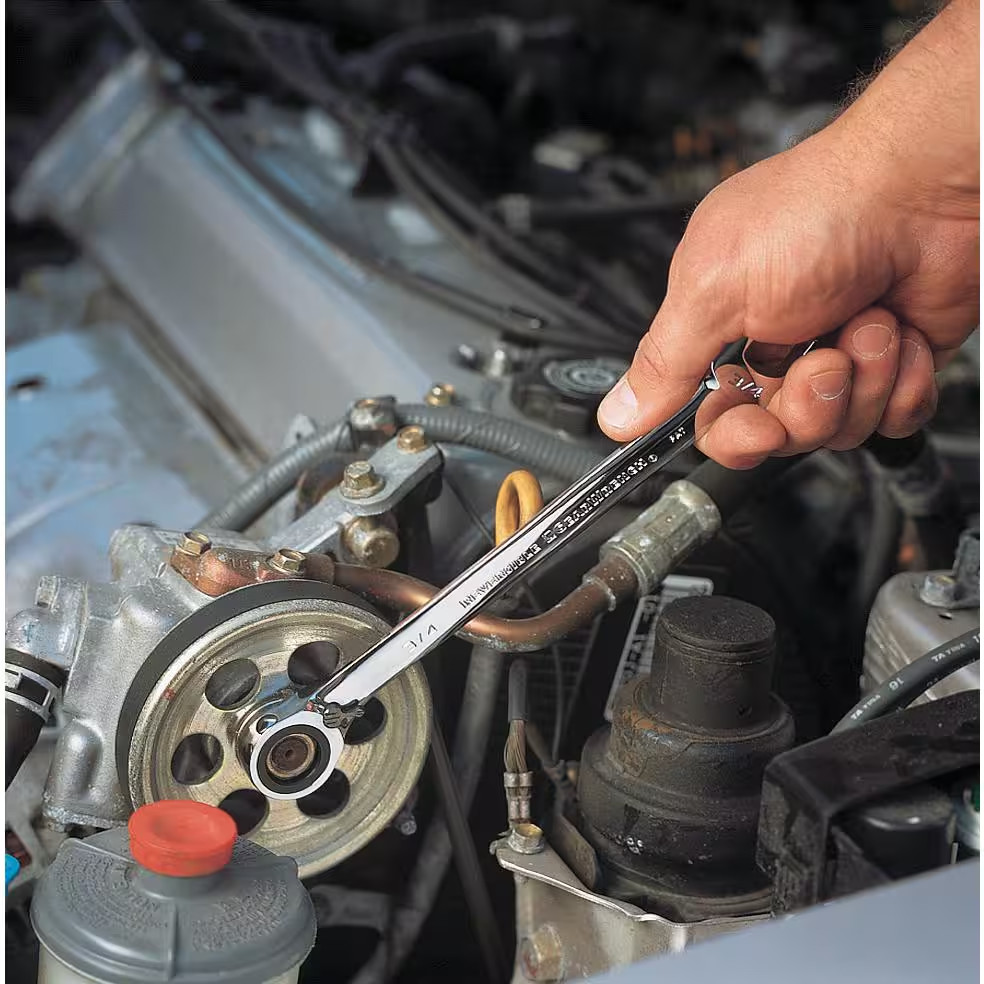 SAE 72-Tooth Reversible Combination Ratcheting Wrench Tool Set (13-Piece)