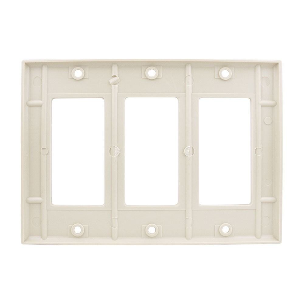 Construct Pro Decorative Triple Gang Wall Plate (Light Almond)