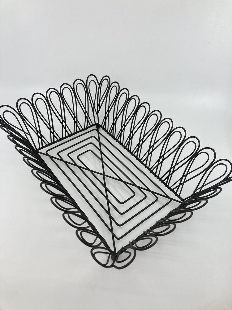 Rectangular metal basket 13.5”x9.5”x4”