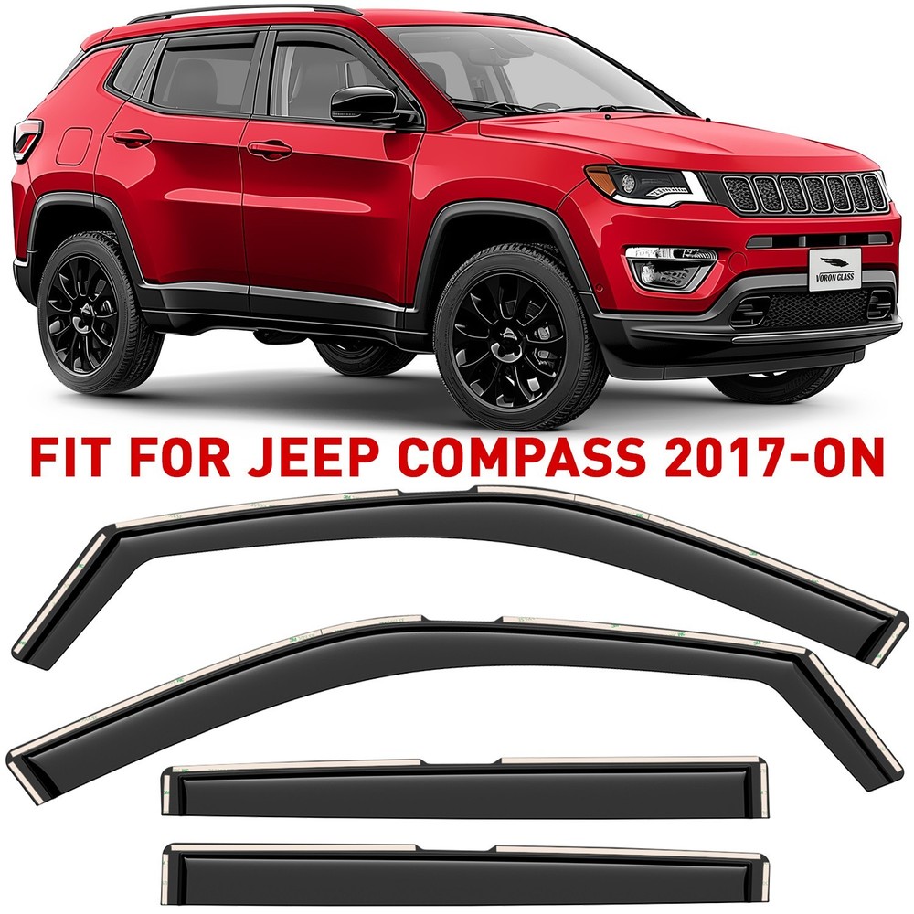 Rain Guards Vent Visors Shade for 2017-2026 Jeep Compass