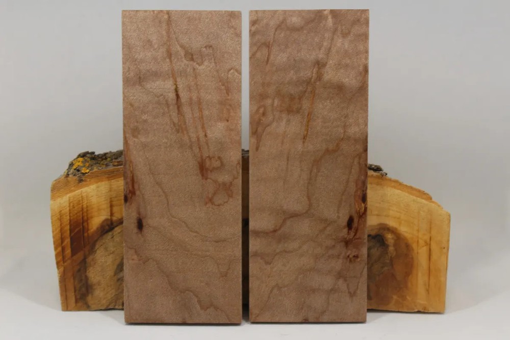 STABILIZED MAPLE CUSTOM KNIFE HANDLE MATERIAL BLANK SCALES (6359)