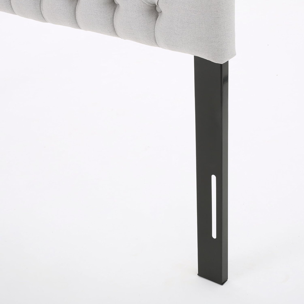 Jezebel Fabric Headboard, Queen / Full, Light Grey