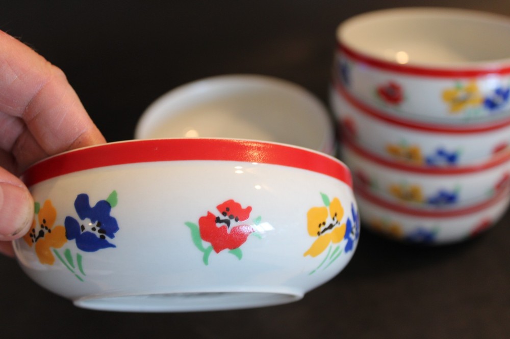 Block Anemone 8 Fruit Bowls 1 3/4" by 5"