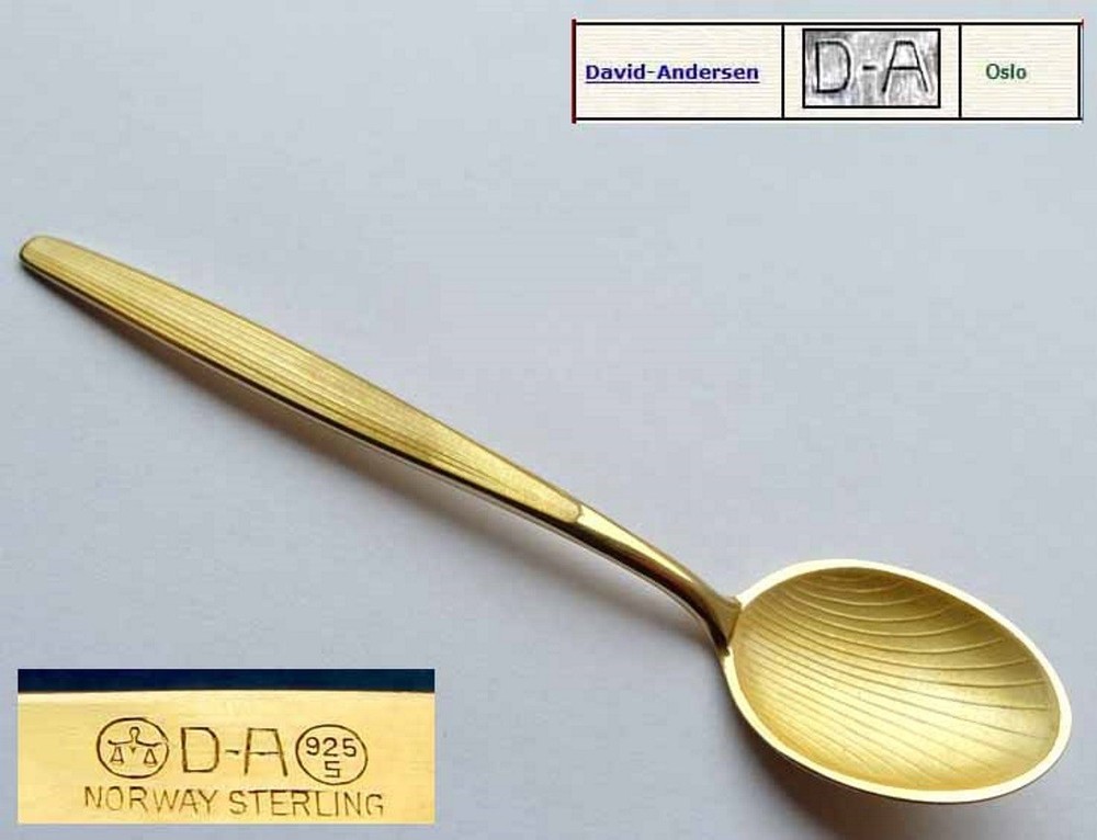 Spoon, Enamel, STERLING Silver, David Andersen C146