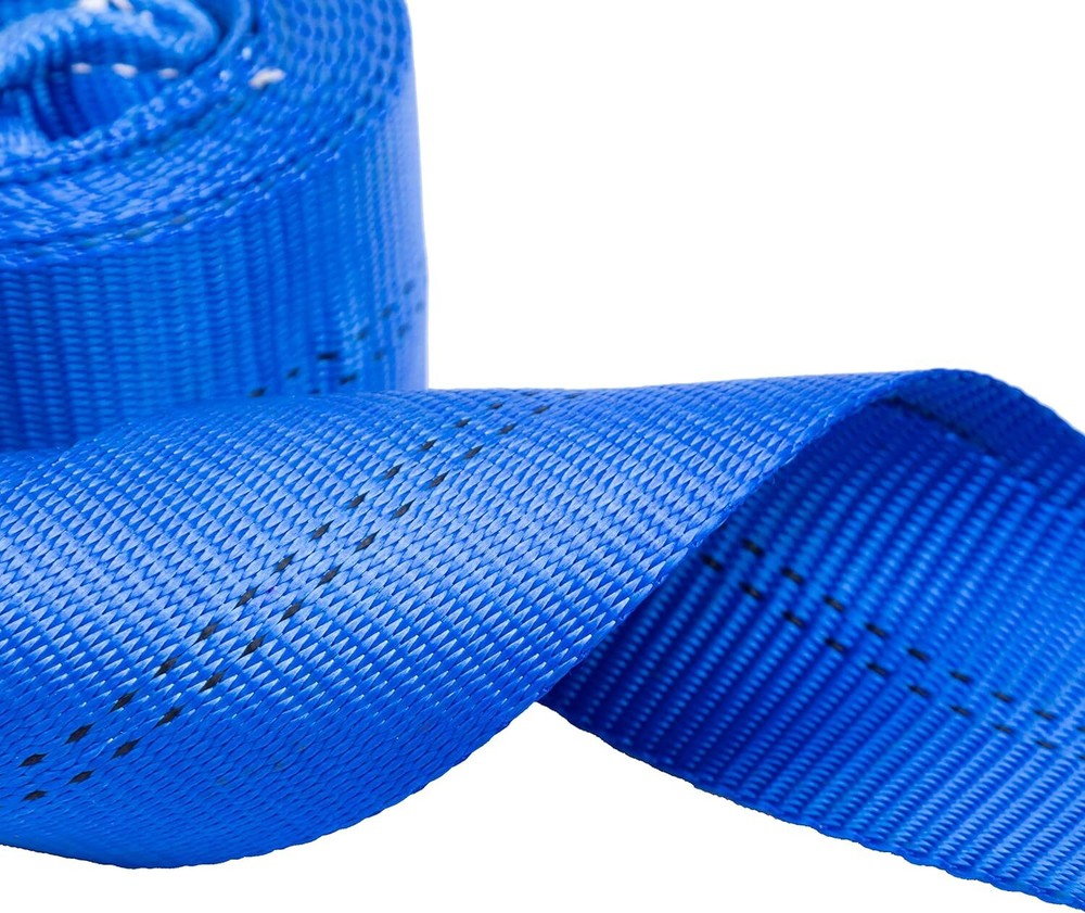 HFS (R) Blue Tree Saver, Winch Strap, Tow Strap 30,000 Pound Capacity(3X8FT)