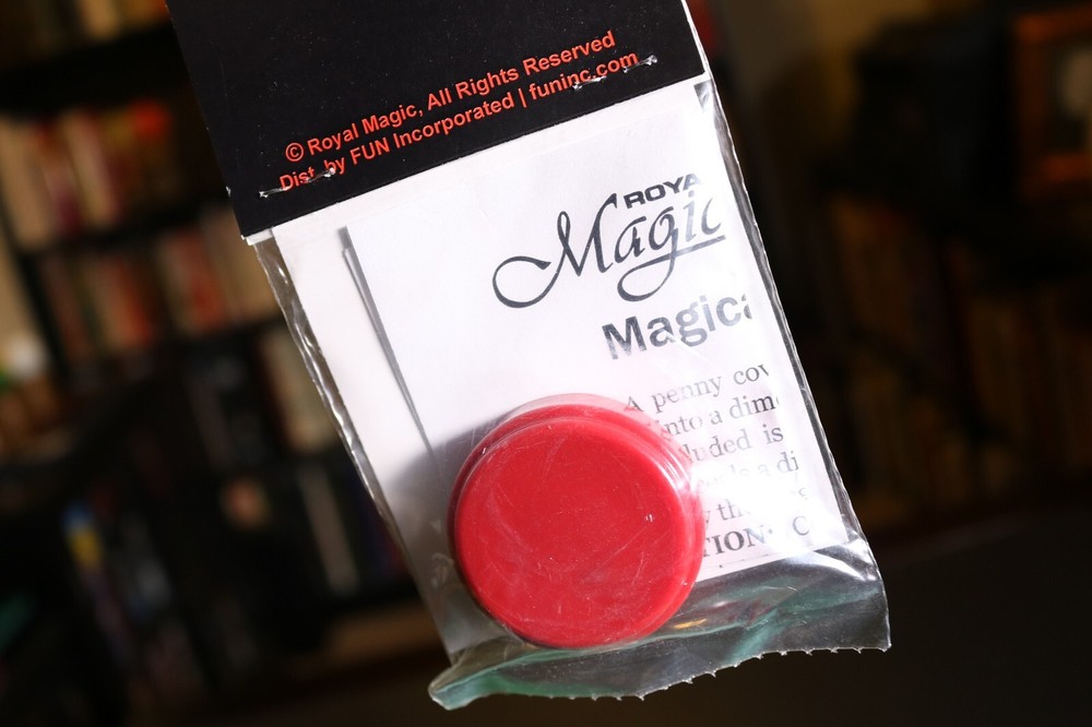 Round Penny to Dime Magic Trick, New, Watch Video Demo, w/Tutorial, Magic Block