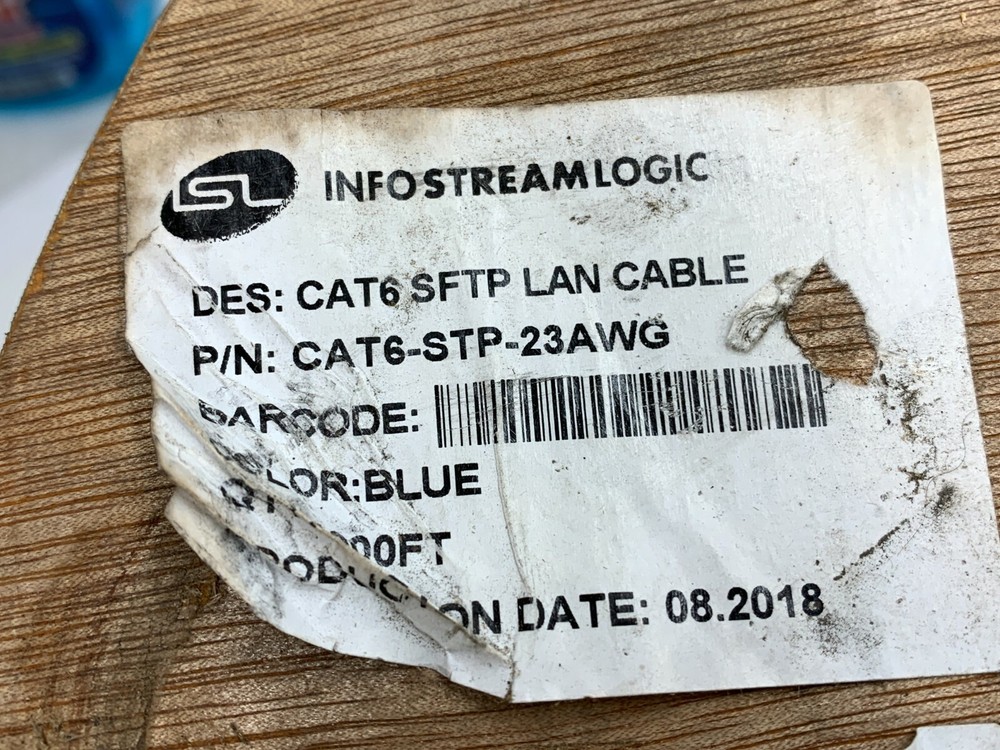 (10ft) CAT6 SFTP Braid Shielded & Foiled with Unshielded Pairs 23AWG LAN Cable