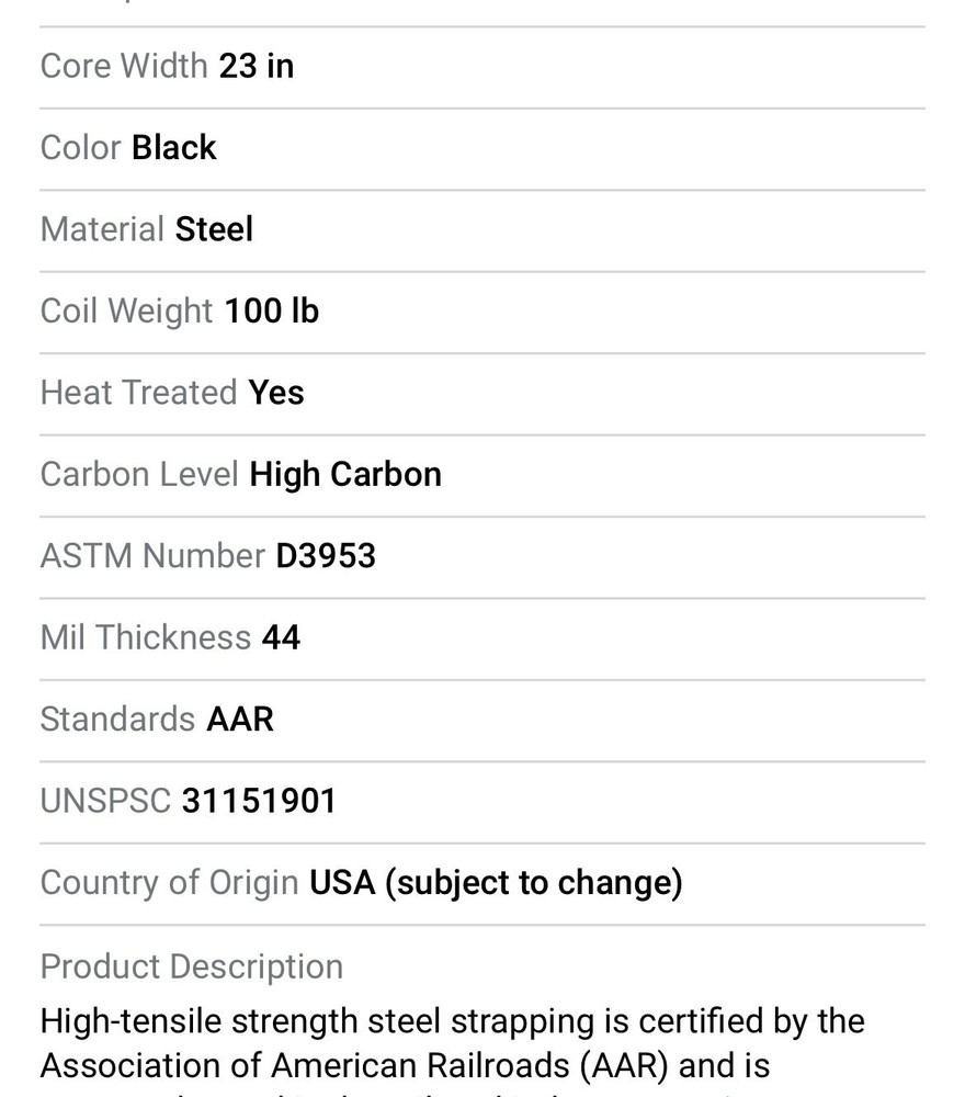 2'' STEEL STRAPPING SIGNODE 45HE05