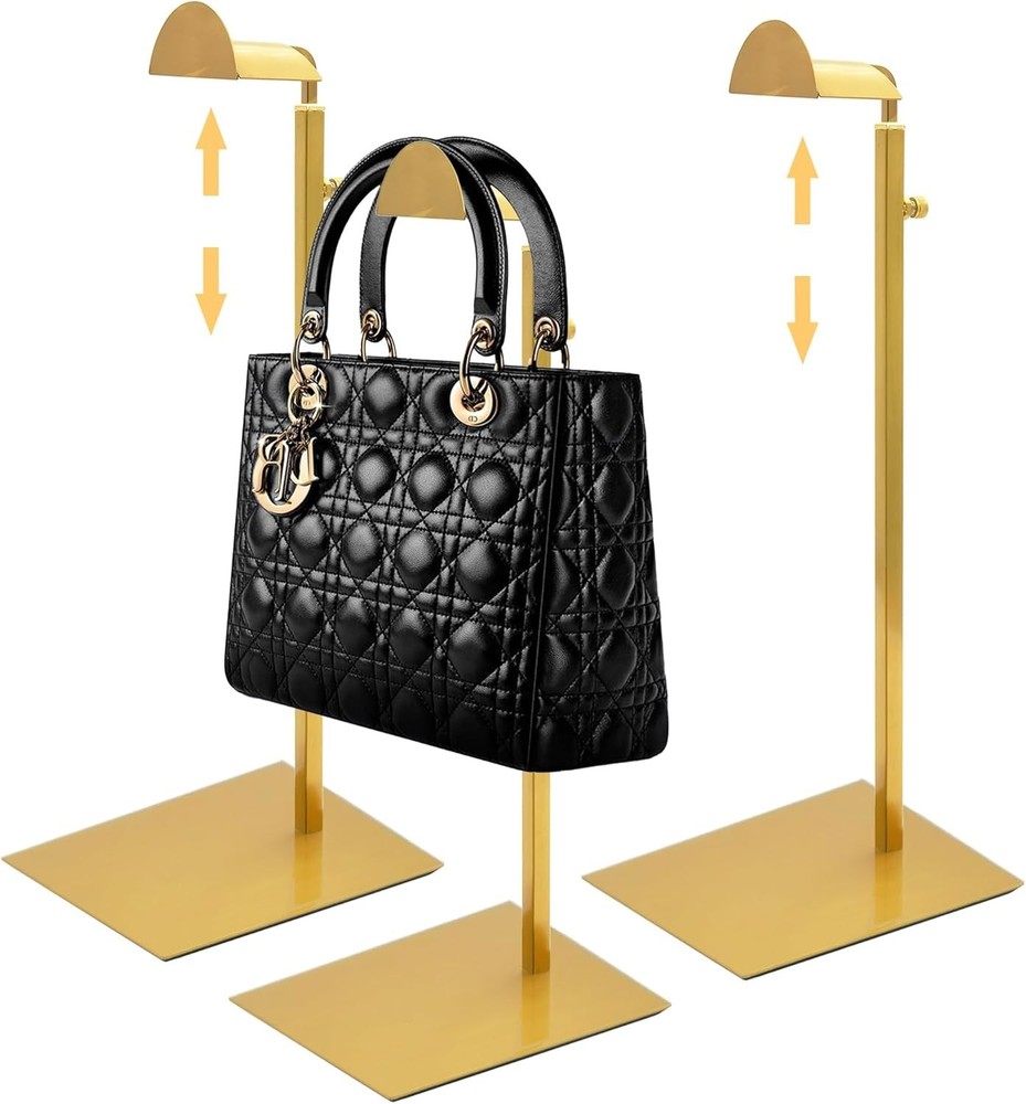 Gold Purse Holder Trio with Adjustable Height