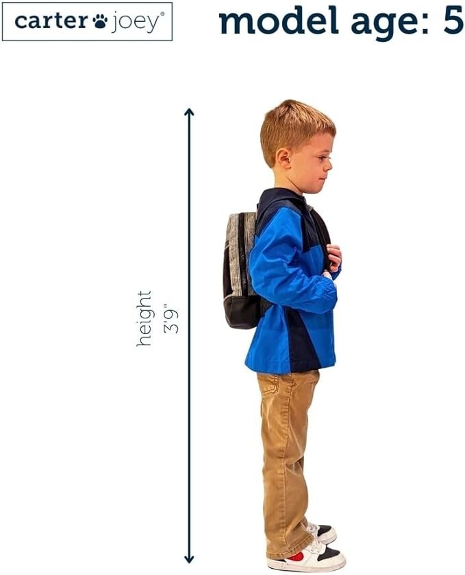 Sling Pack - Heather Gray Children's Backpack, Durable, Includes Whistle, Reflec