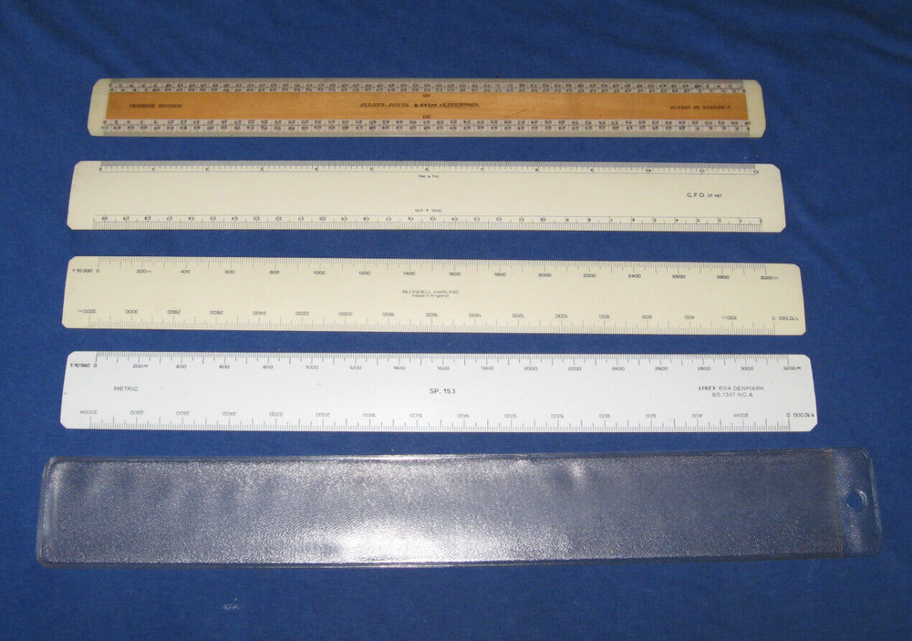 Vintage Technical Rulers-Bundle Of Four