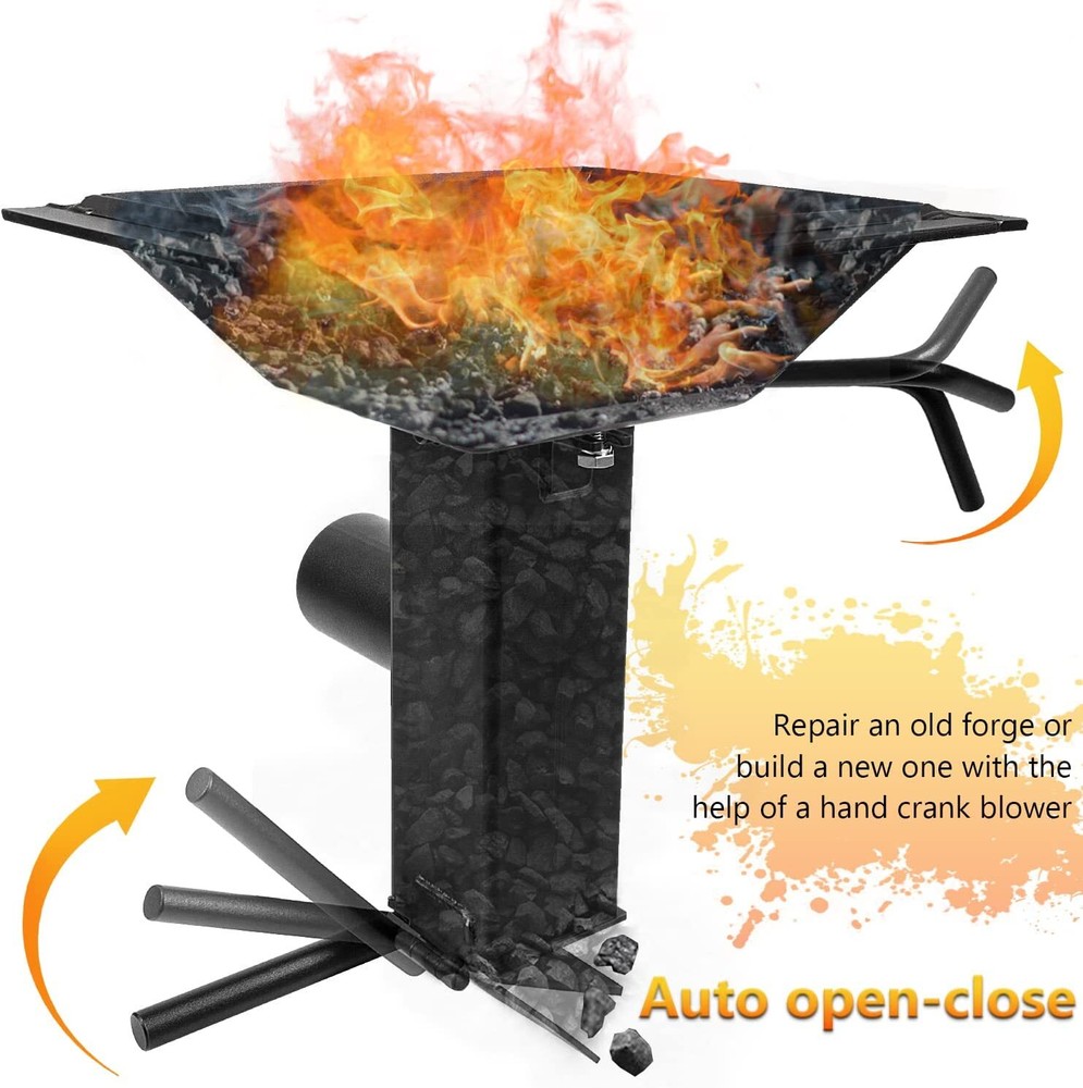 Welded Blacksmithing Firepot 10x12-inch For Blacksmith Forge Knife Welded Coal