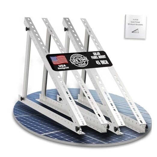 Solar Panel Mount Brackets, 2 Sets 45 inch with Foldable Tilt Legs, Suitable