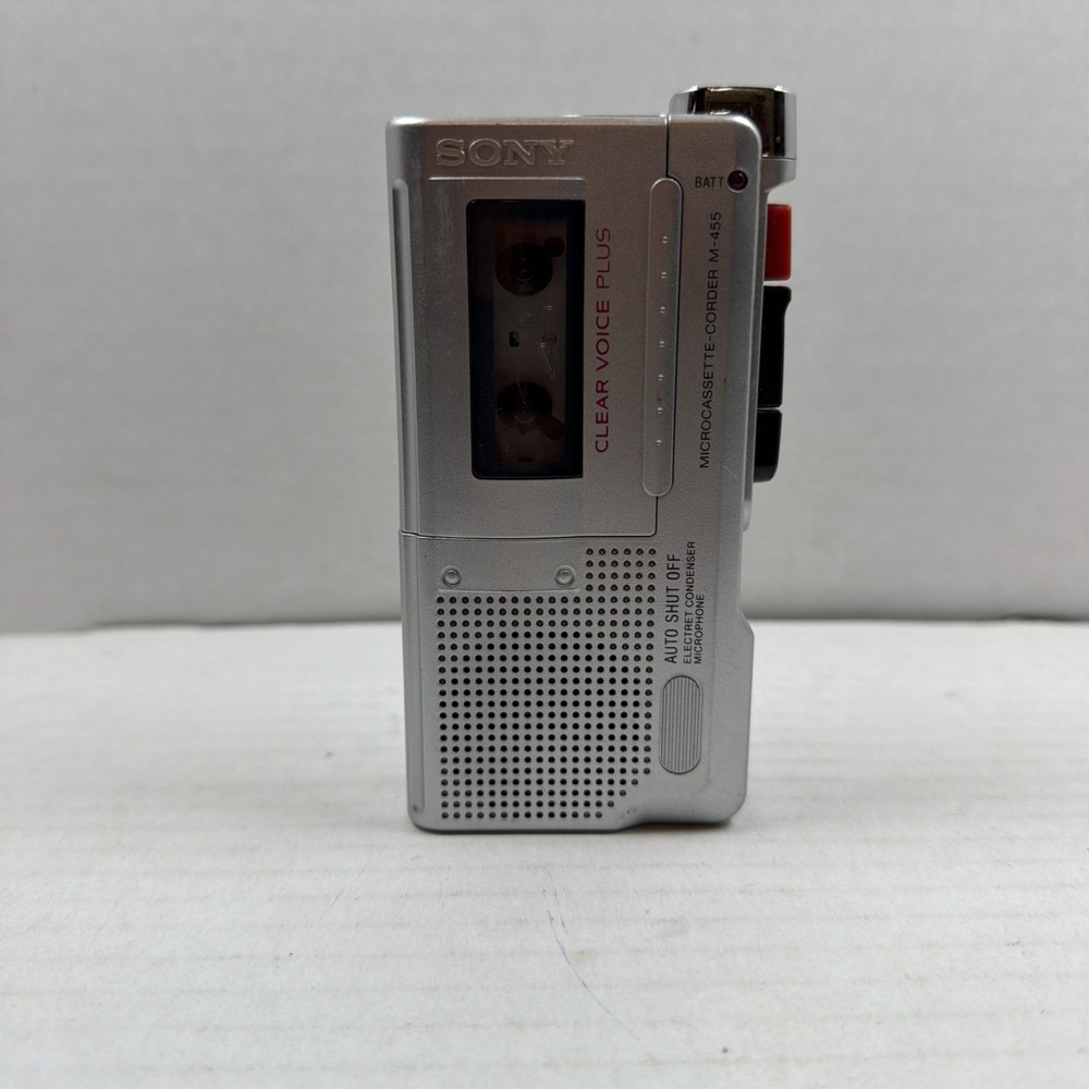 Sony M-455 Microcassette Recorder Handheld Audio Recorder Read Description
