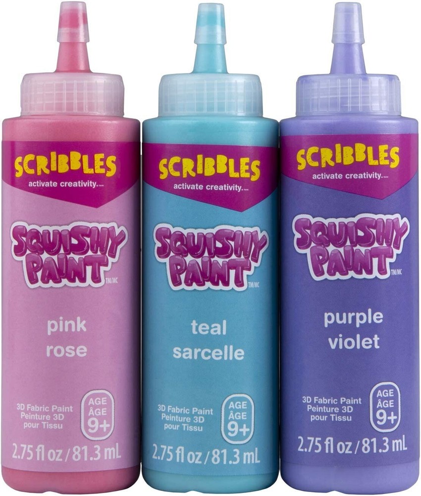 Scribbles Squishy Fabric Paint, Puffy & Plyable, For Unicorn Designs & Patterns