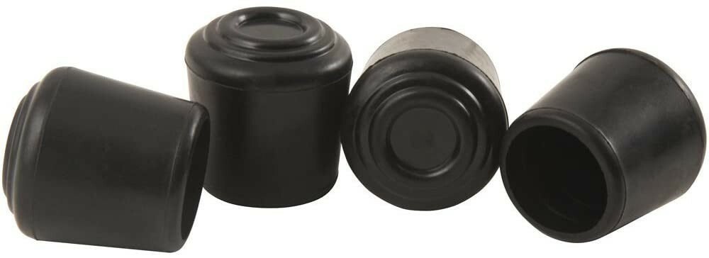 SoftTouch Rubber Leg Tip 4 Piece 1" Black