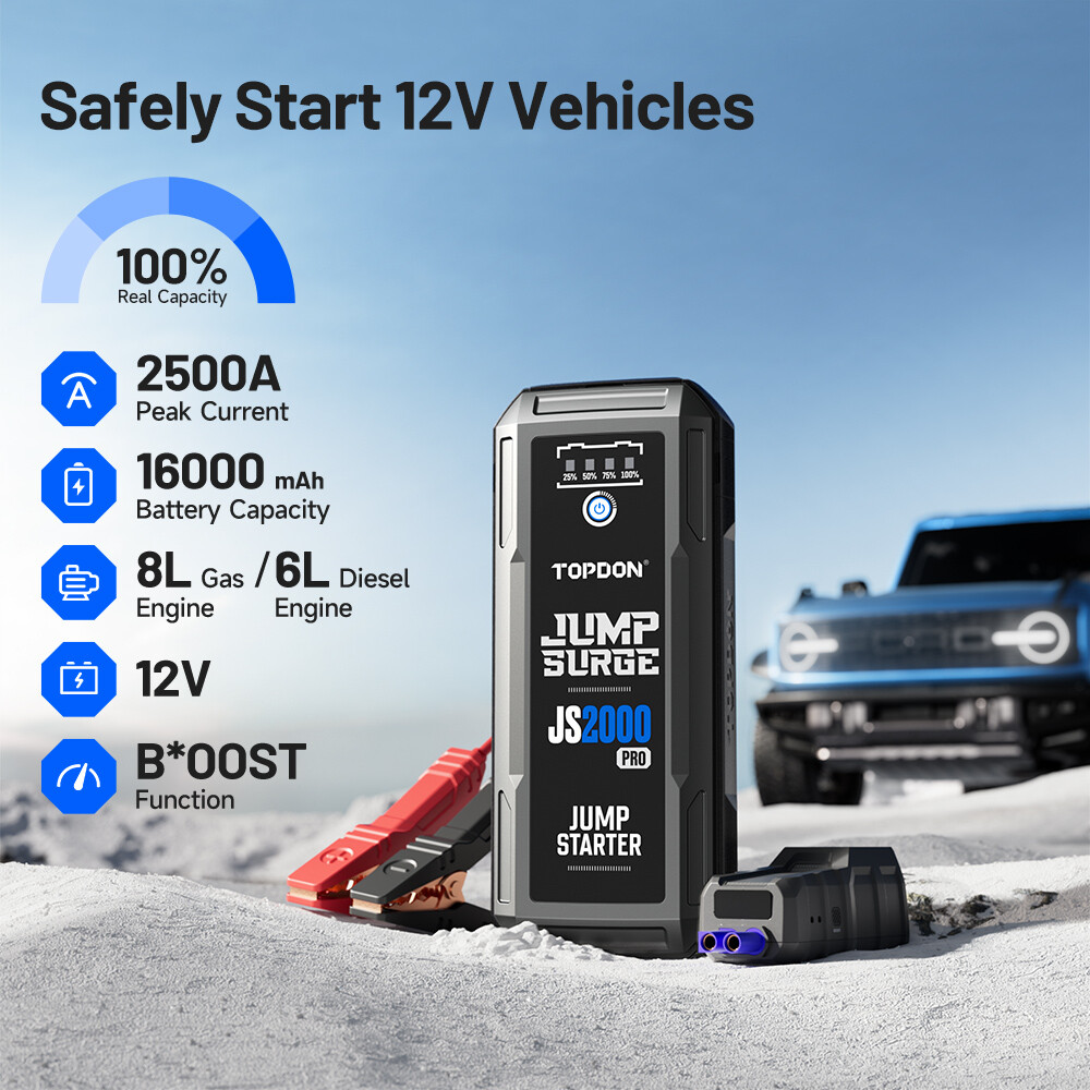 🔥TOPDON JS2000PRO New Generation TOPDON Multi-Functional Emergency Jump Starter