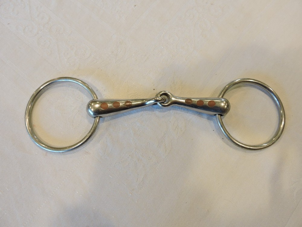 5" O-ring Snaffle Bit with COPPER inlay