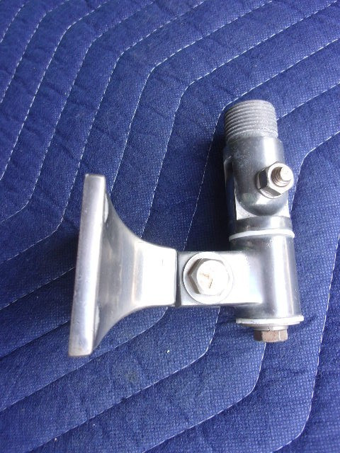 Swivel lay down off-set Antenna Base Mount  solid nickel bronze base, heavy duty