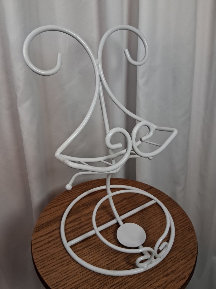 Decorative Scroll Wrought Iron 13X8 inch Cookbook Stand Table Easel White