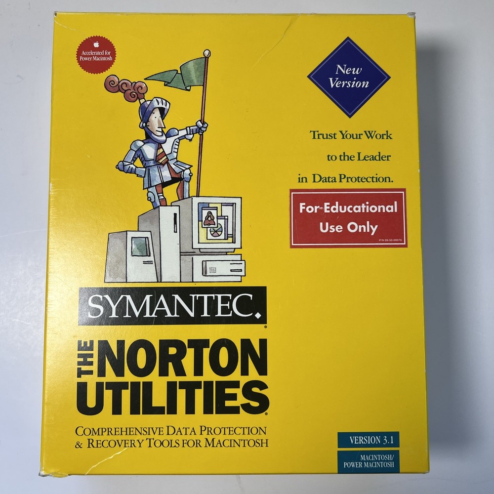 SYMANTEC THE NORTON UTILITIES Floppy Disks Software Version 3.1 Mac