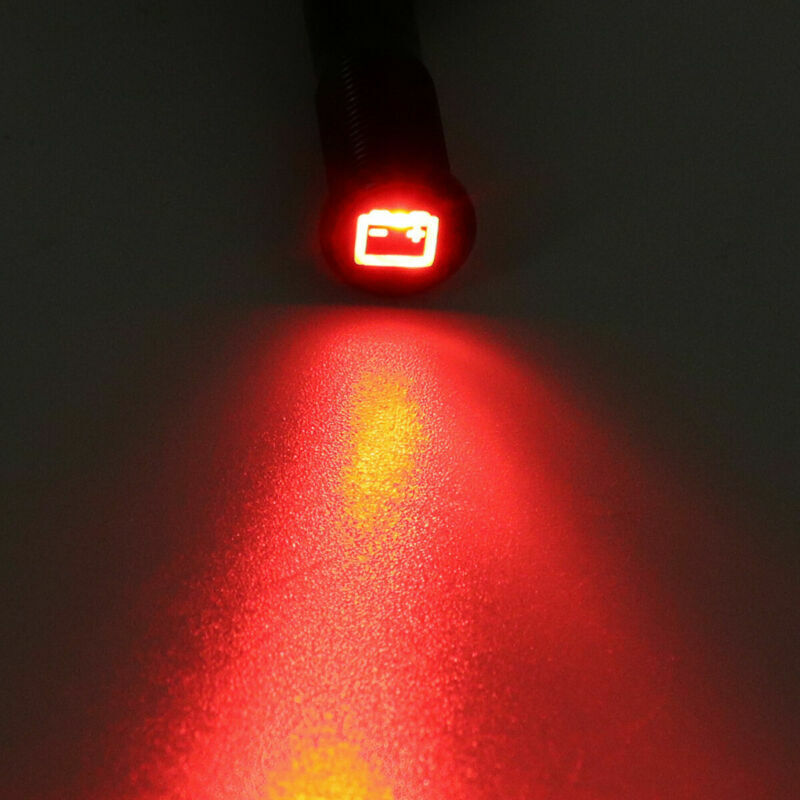 8/10/12/16mm Dashboard Warning Light Indicator Light LED Alloy 12-36V
