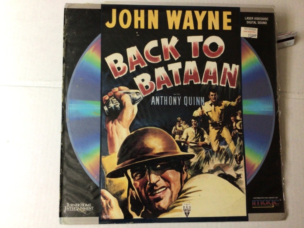 BACK TO BATAAN John Wayne LASERDISC EX cond.w/ shrink wrap