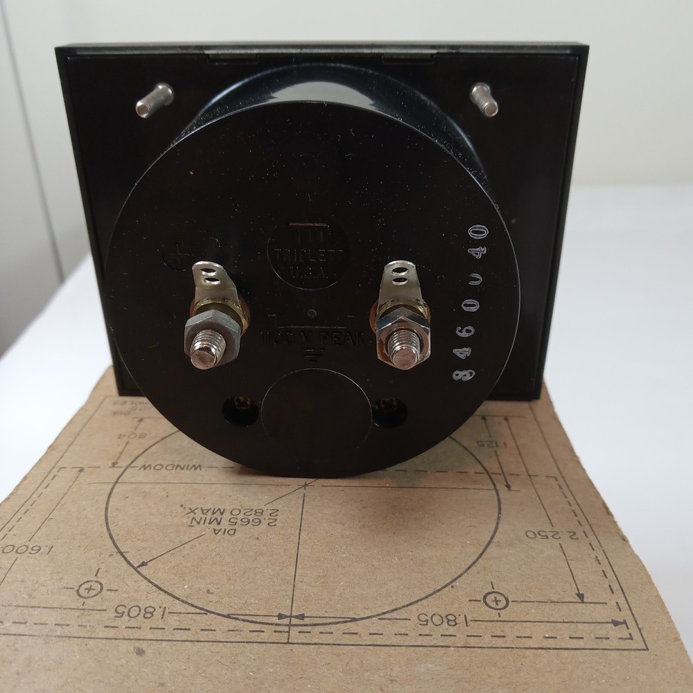 Triplett 320 WS Panel Volt AC Super Tech RMS Meter 0-1, 0-2.5, 0-5