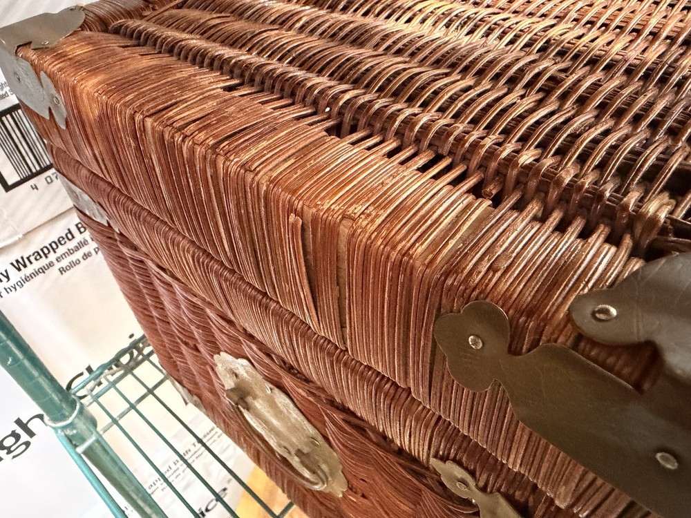 Vintage Wicker/Rattan Storage Trunk