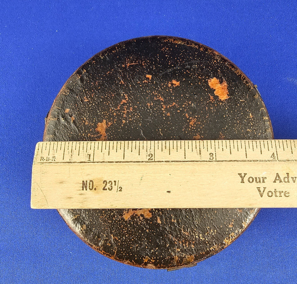 Antique Brass Surveyor's POCKET COMPASS Functioning Needle Lock Original Case