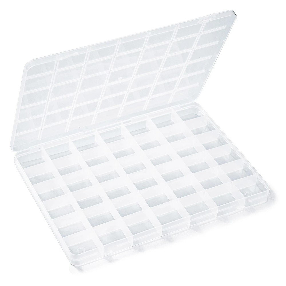 Secmity 42 Grids Plastic Bead Organizer Beads Storage Containers Bead Holder ...