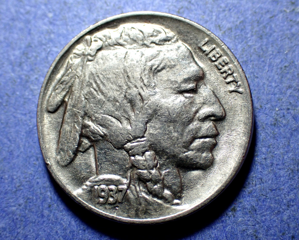 1937 Buffalo Nickel  Ch. AU details