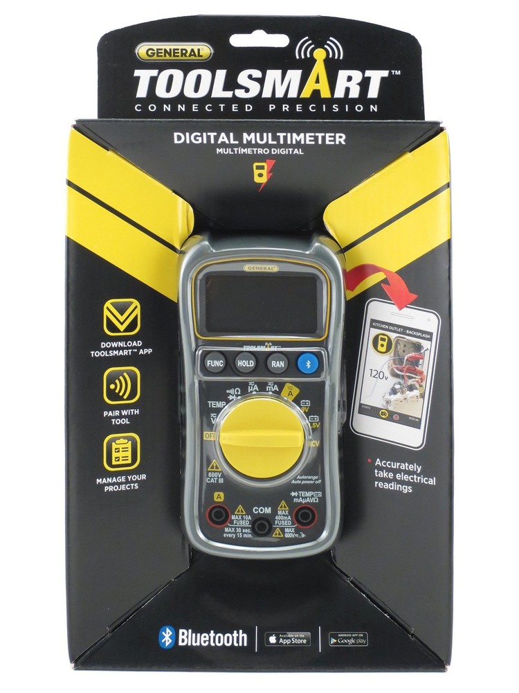 TS04 ToolSmart Bluetooth Connected Digital Multimeter, Auto-Ranging with NCV ...