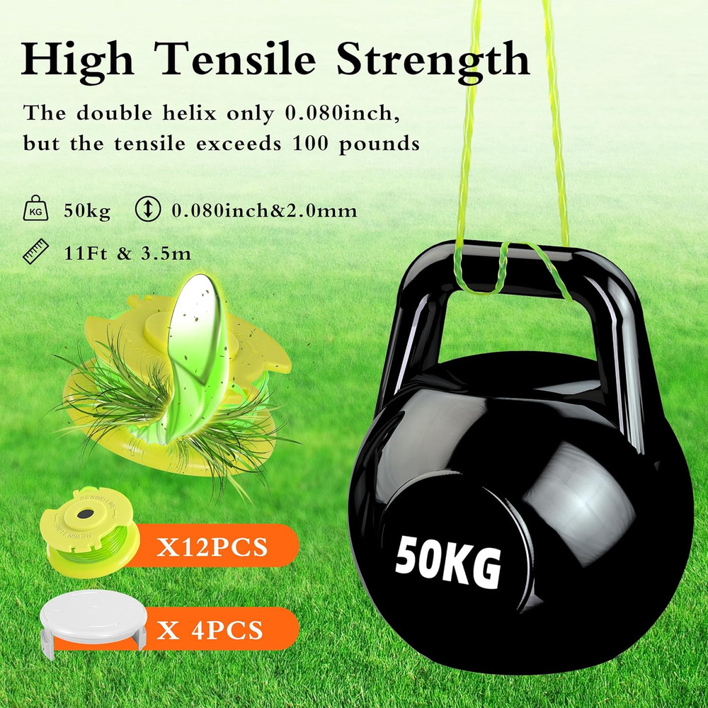 Weed Wacker String Replacement for Ryobi One Plus+ AC80RL3 0.08'' String Trimmer