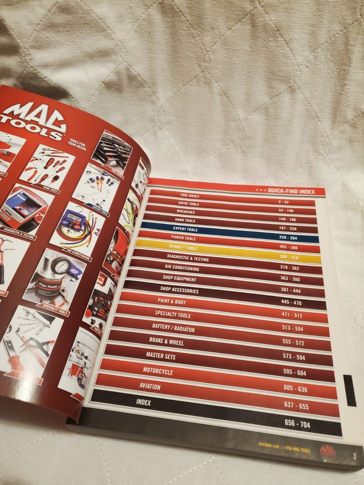 Original 2011 Mac Tools Catalog With Credit Application
