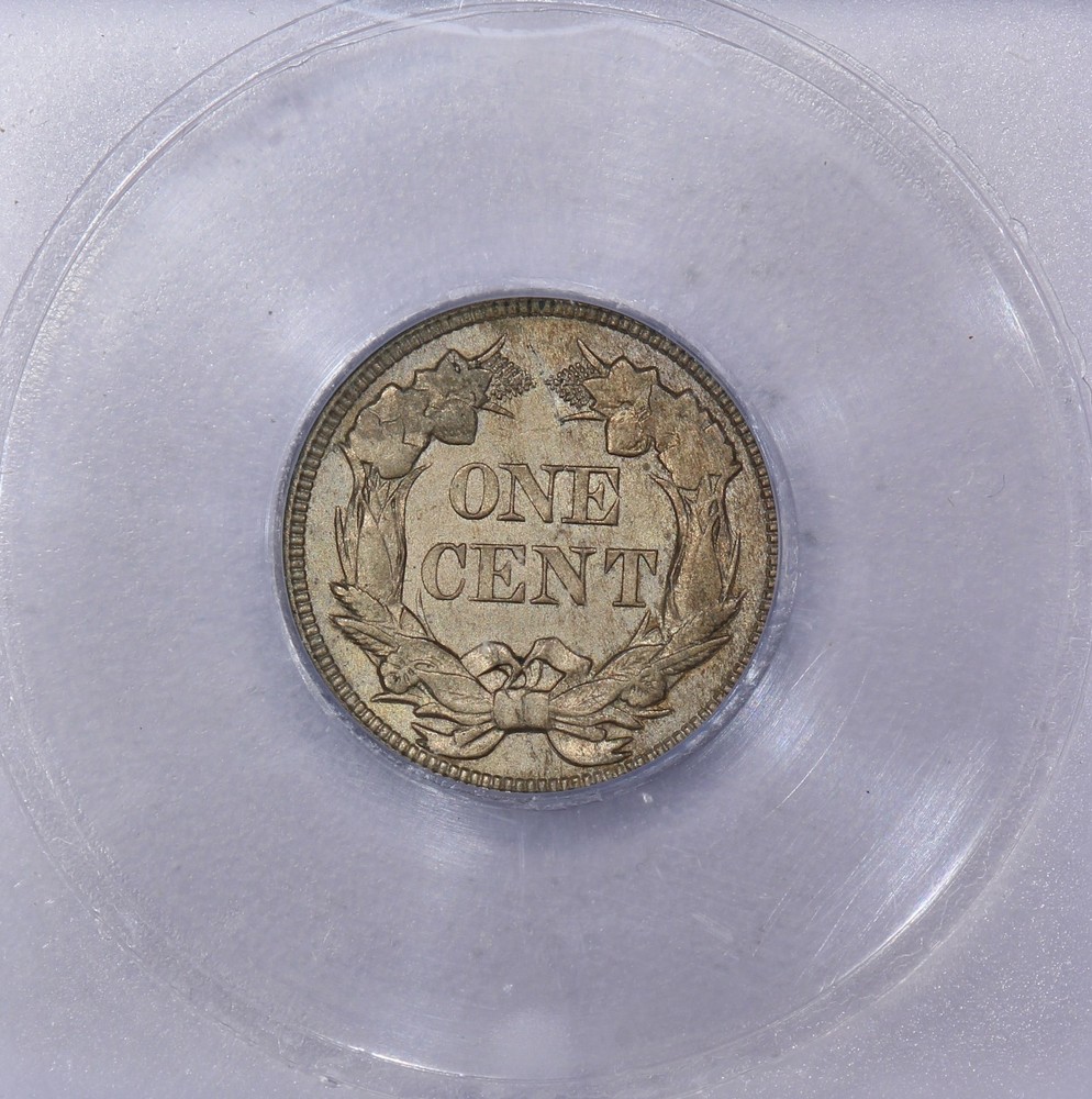 1857 Flying Eagle Cent 1C ICG MS60 Details