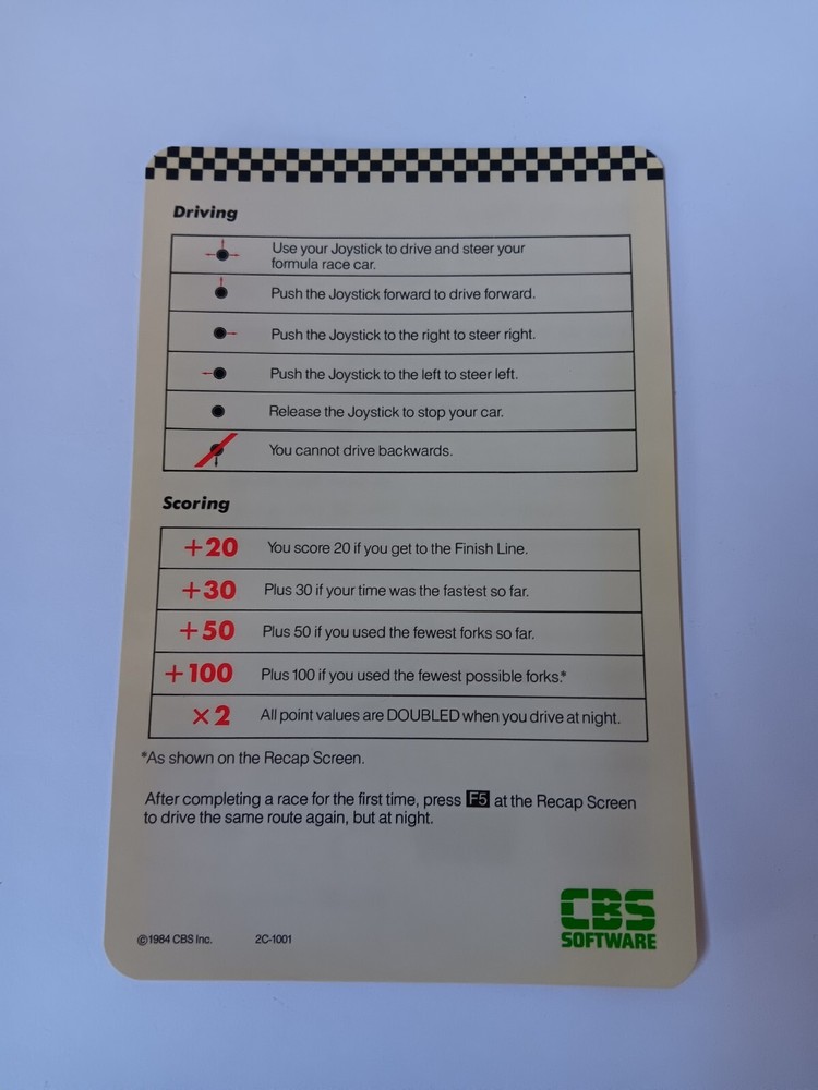 Commodore 64 Math Mileage Computer Game Tested/Works CBS Software