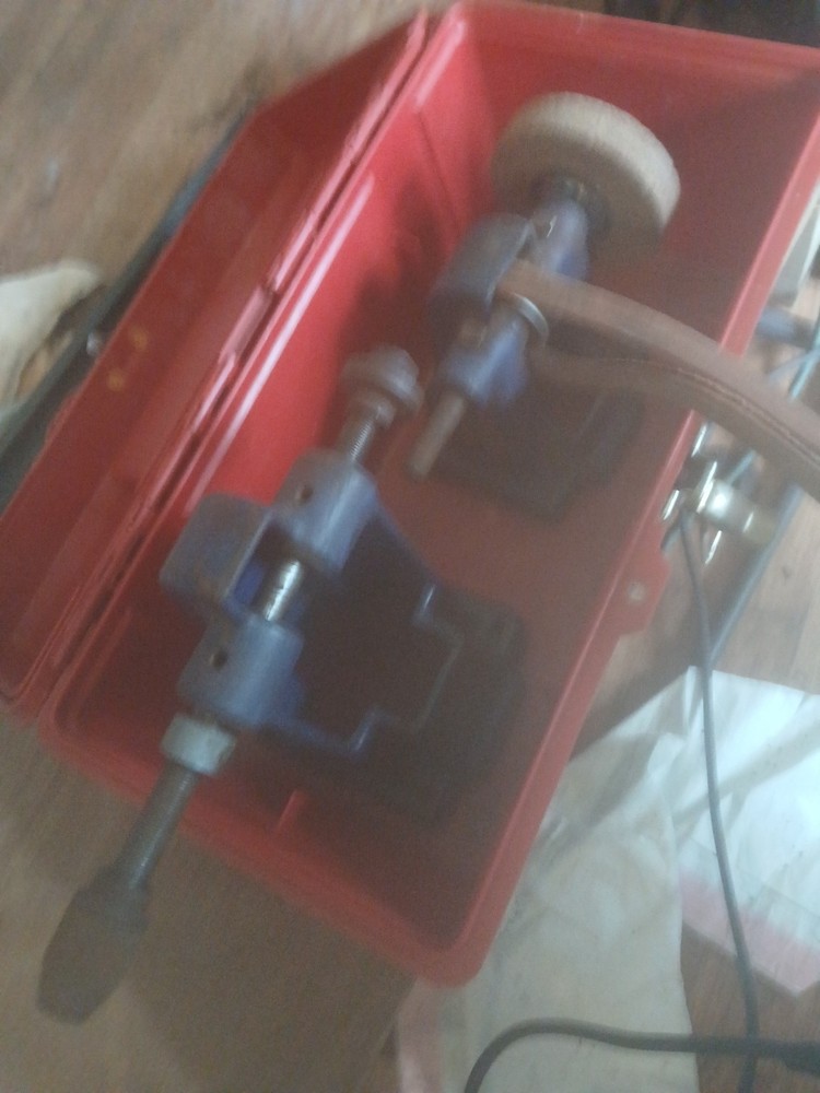 Bench Top Belt Sander w Motor + Vise Bundle Workshop Tools Tested/Untested