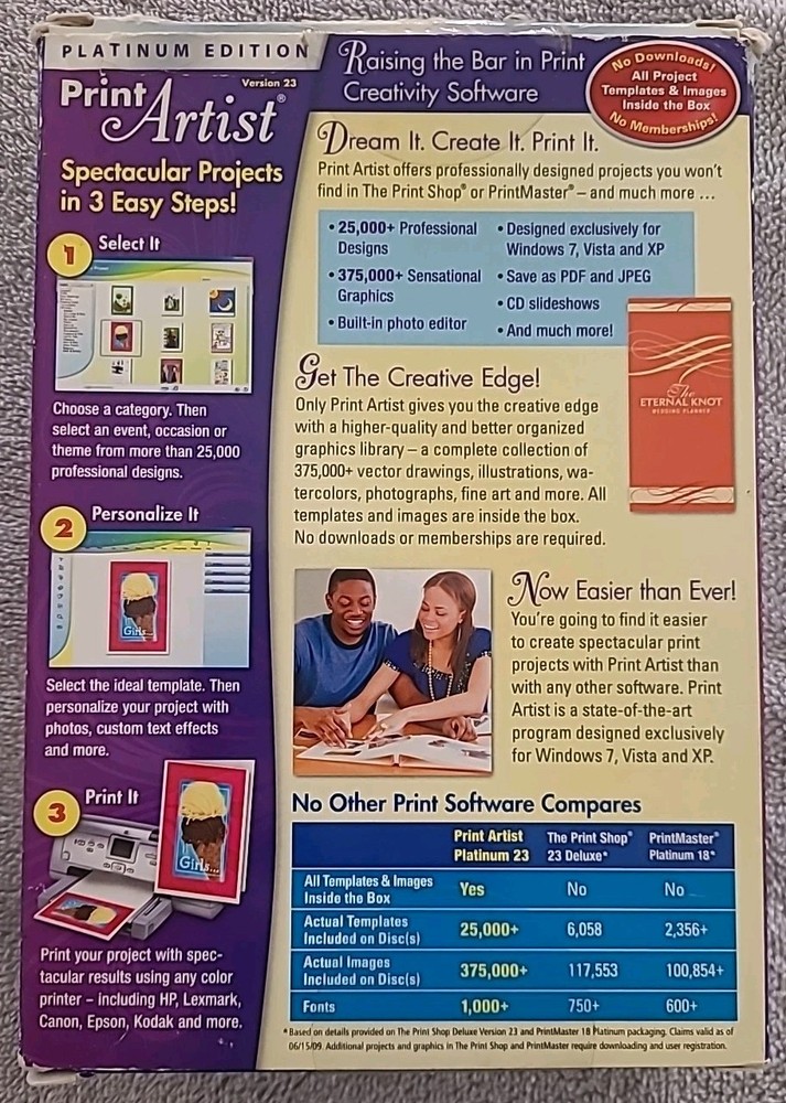 Print Artist Platinum Edition Version 23 Software Windows 7, XP, Vista NOVA Dev