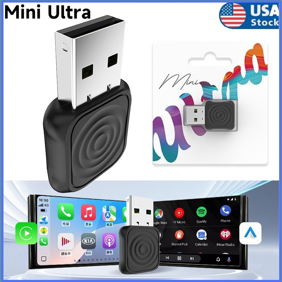 Mini 5.0 Ultra Wireless CarPlay Android Auto Adapter Auto Connection
