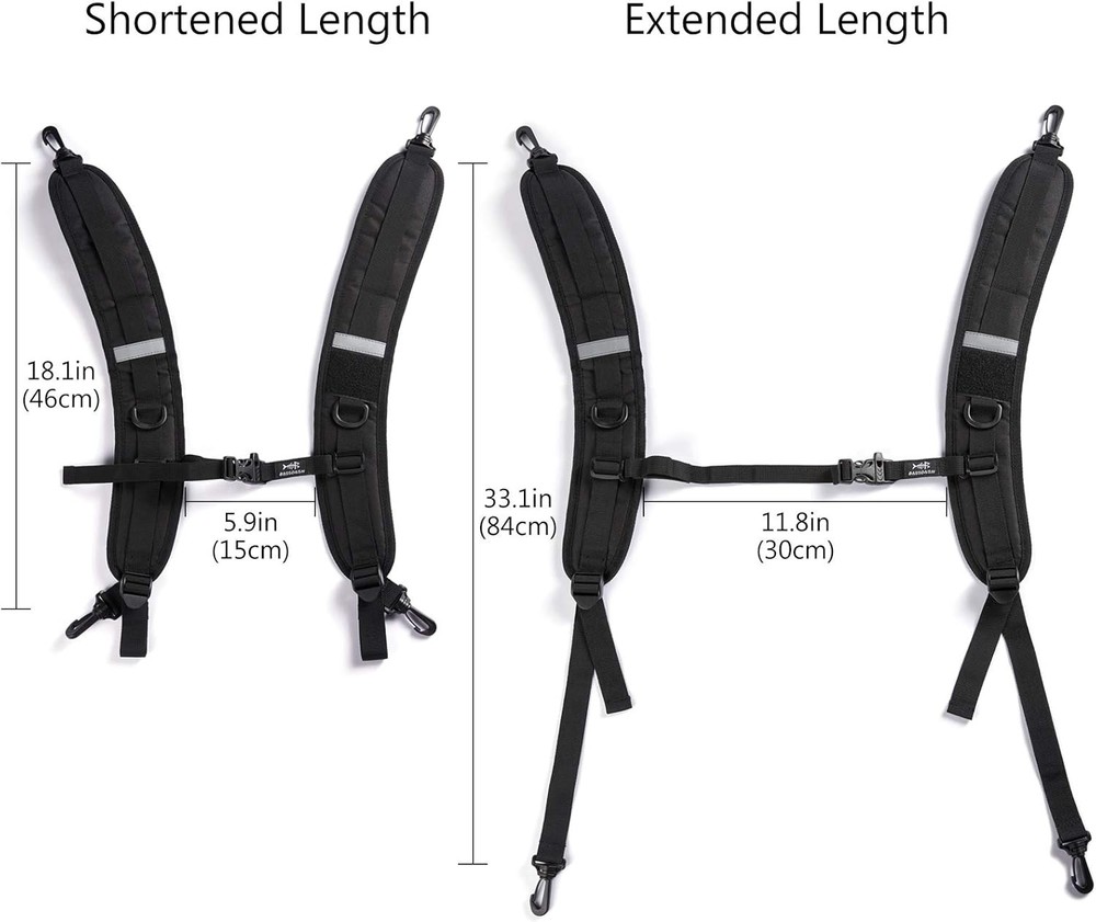 Backpack Straps Replacement Adjustable Padded Shoulder Straps for Backpack Dry B