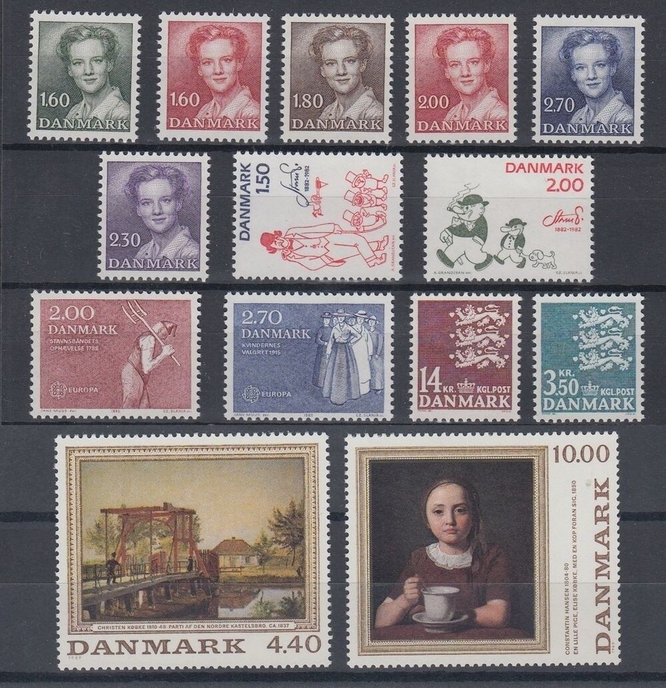 DENMARK 1980's SMALL GROUP MINT (ID:445/D54117)