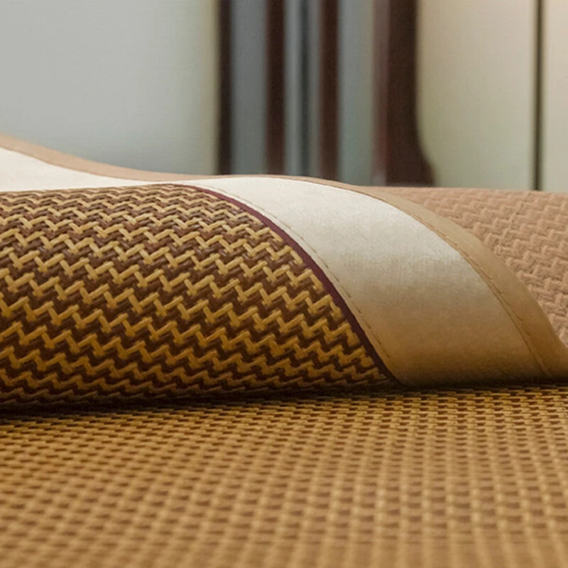 Summer Sleeping Mat For Bed Rattan Foldable Nature Bamboo Cool Bed Mat Pad