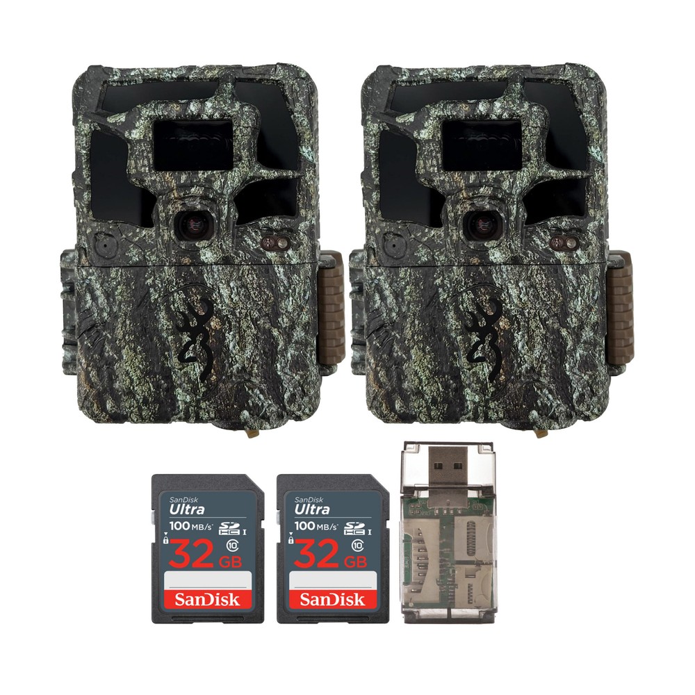 Browning Dark Ops Pro X 1080 Trail Camera with 32GB SD Card Bundle 2 Pack